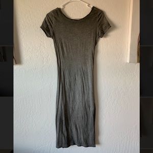 Grey dress with open hole back